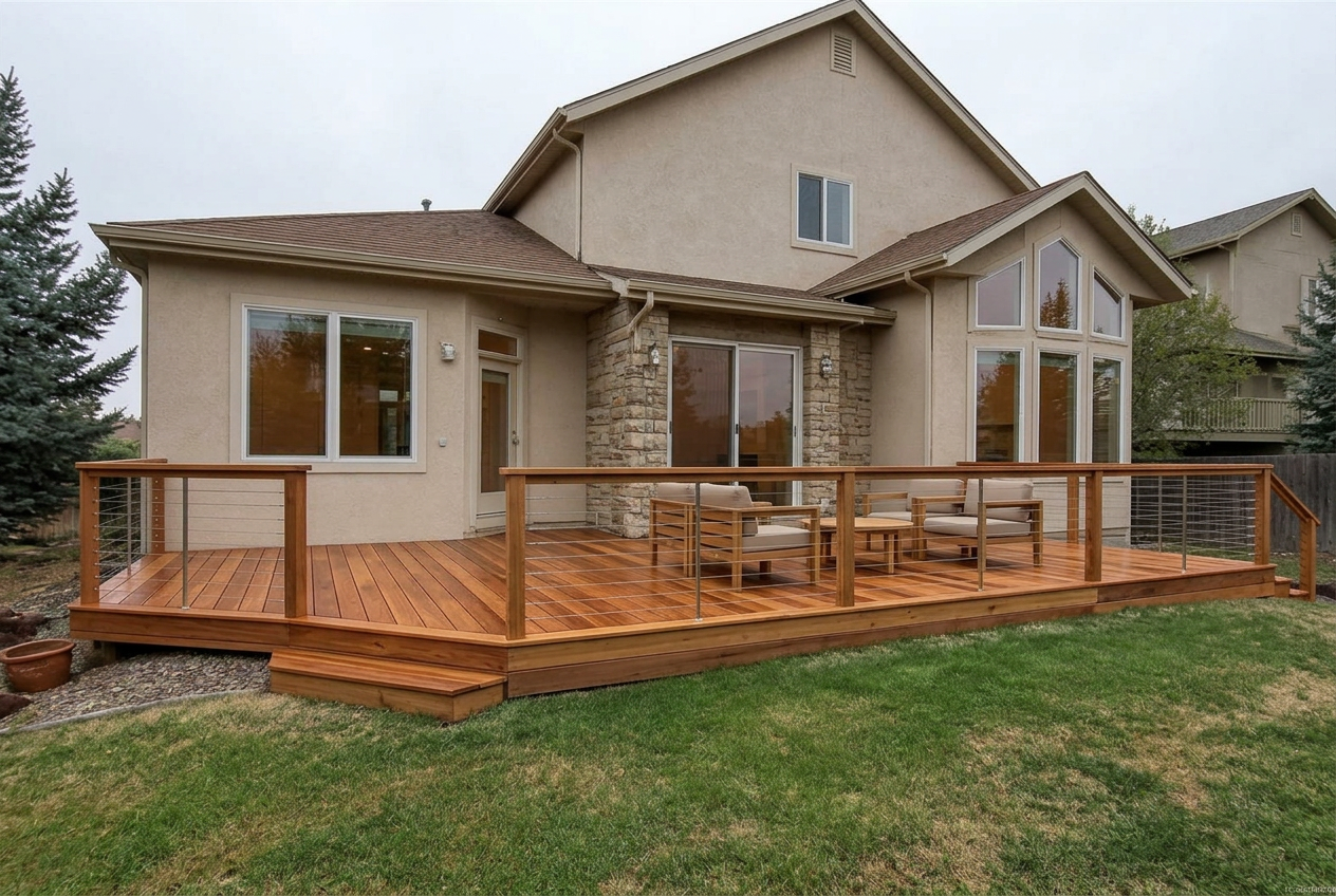 After — Worn Deck → Cedar Rebuild